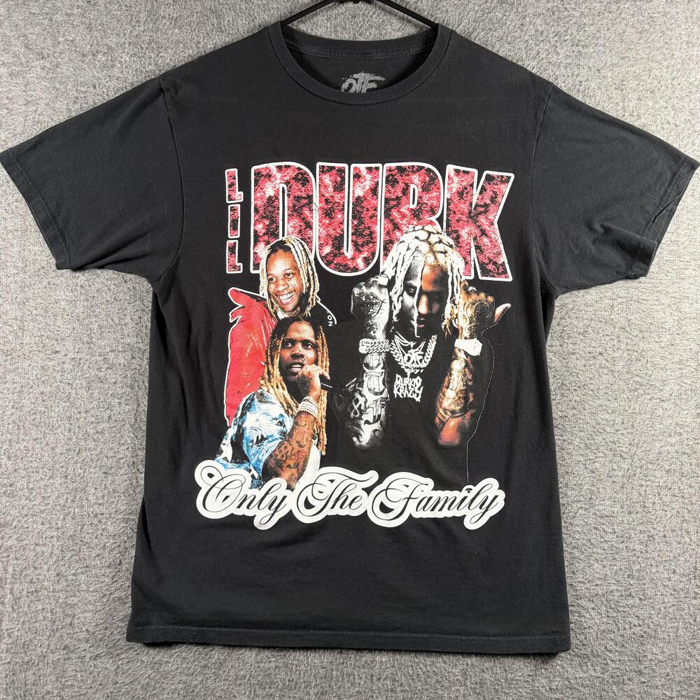 Lil Durk OTF Shirt Mens Medium Black Only The Family Rap Hip Hop Graphic Tee